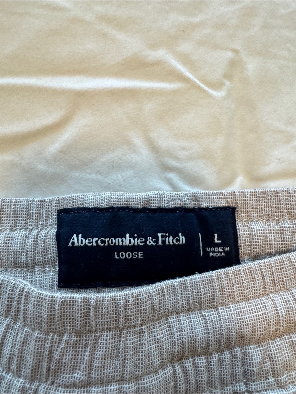 Abercrombie & Fitch Light Beige Linen Pants - Picture 2 of 5